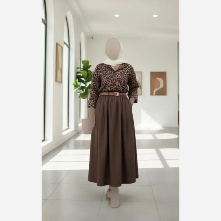 شلوار زنانه کراش طرح گل درشت خنک و سبک فری سایز