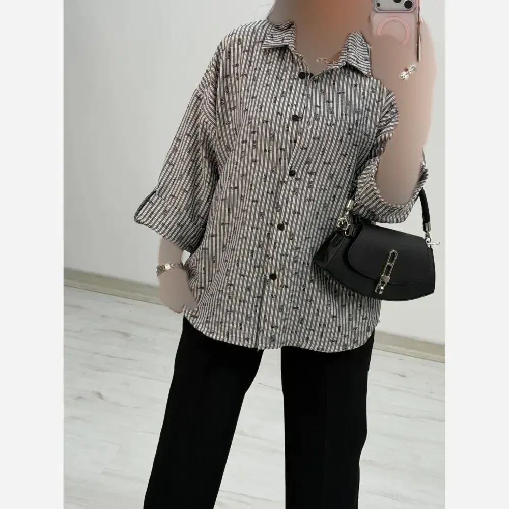 شومیز طرح دار الهام زنانه پنبه زارا شاین دار فری سایز تا 46