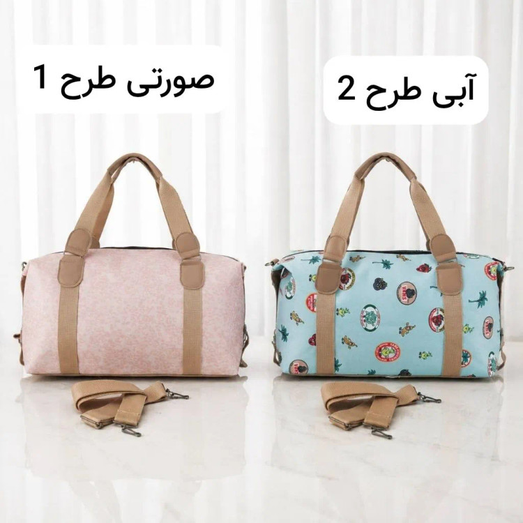 ساک مسافرتی و استخری پارچه کره ای با بند بلند و زیپ
