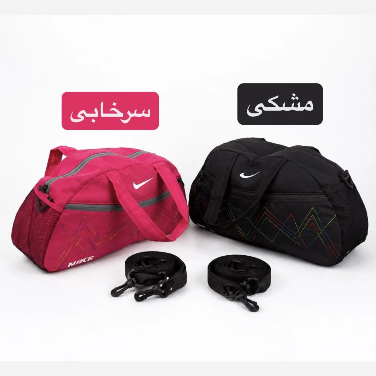 ساک ورزشی پارچه ای بند دار سه جیب ابعاد 45 در 25 در 15 سانتیمتر