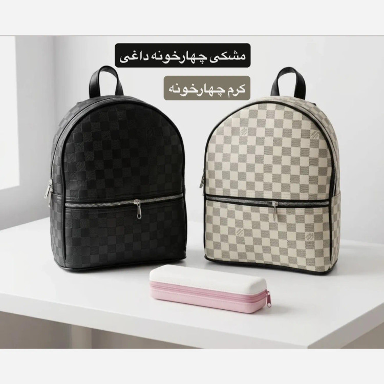 کوله پشتی چرم مصنوعی اسپرت و روزمره ابعاد 30 در 25 سانتیمتر