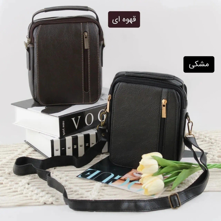 کیف مردانه چرم مصنوعی اسپرت و روزمره با بند بلند