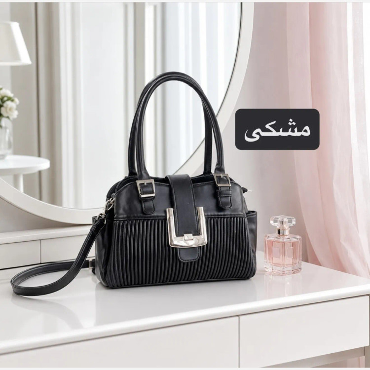 کیف زنانه چرم مصنوعی روزمره و دانشگاهی جیبدار