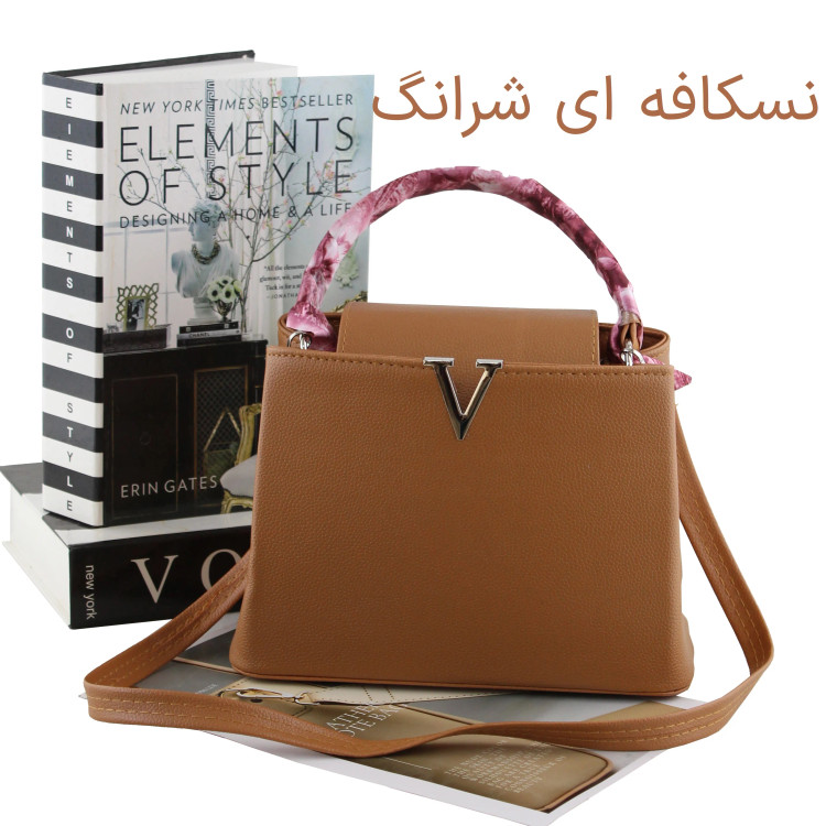 کیف زنانه چرم مصنوعی مجلسی و روزمره با بند بلند