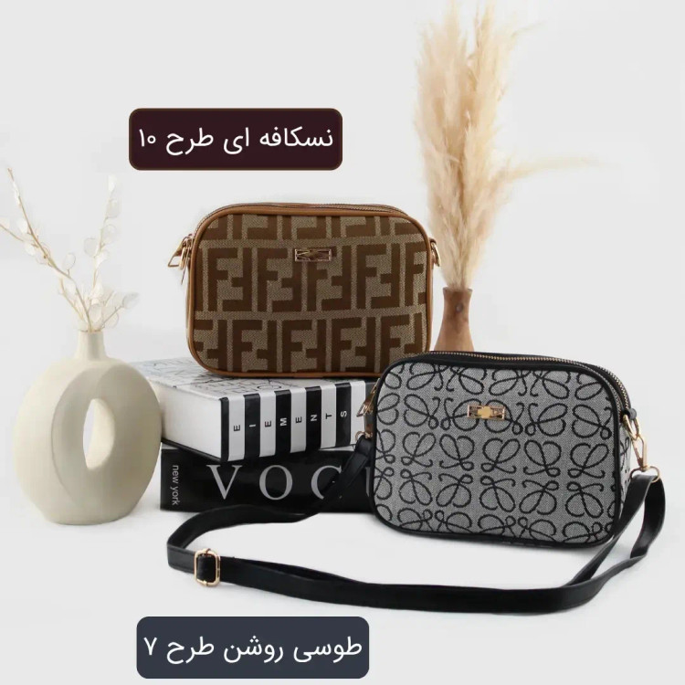کیف پاسپورتی پارچه ای روزمره و مهمانی بند بلند سایز 21x14x5 سانتیمتر