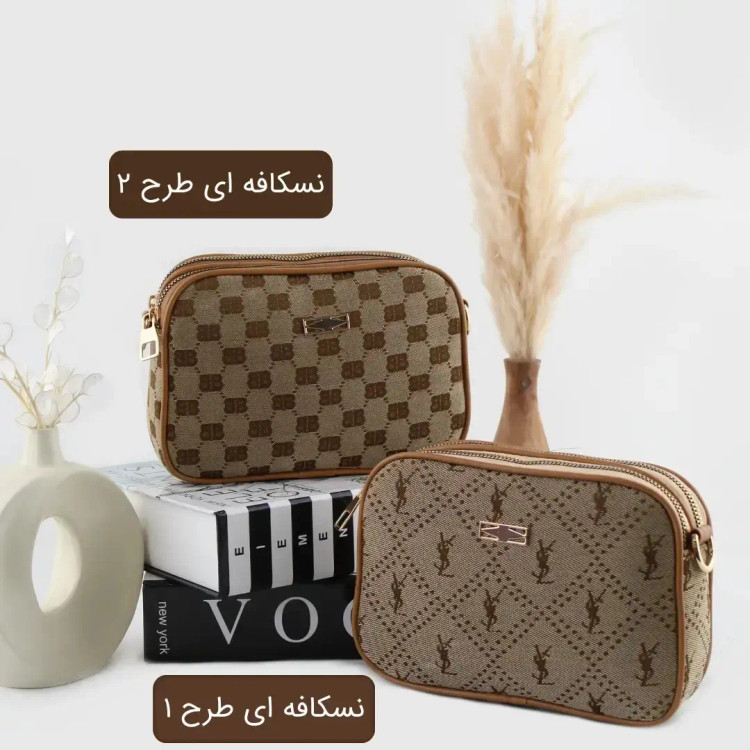 کیف پاسپورتی پارچه ای روزمره و مهمانی بند بلند سایز 21x14x5 سانتیمتر