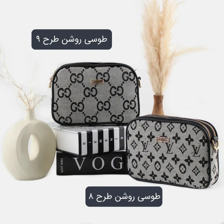 کیف پاسپورتی پارچه ای روزمره و مهمانی بند بلند سایز 21x14x5 سانتیمتر