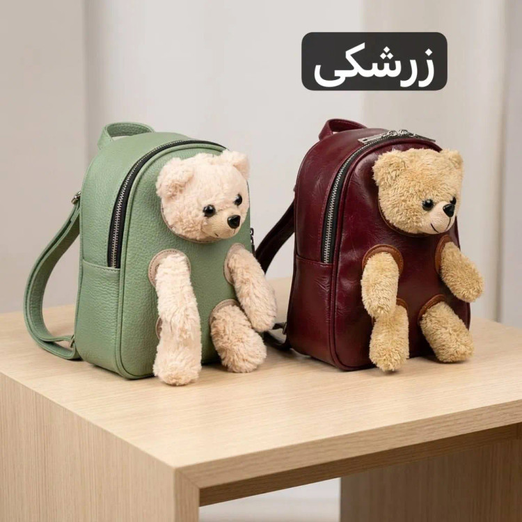 کوله پشتی چرم مصنوعی روزمره زنانه ابعاد 22 در 17 سانتیمتر