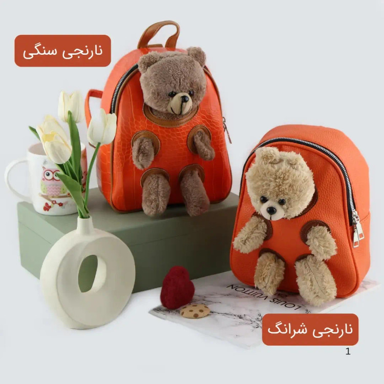 کوله پشتی چرم مصنوعی روزمره زنانه ابعاد 22 در 17 سانتیمتر