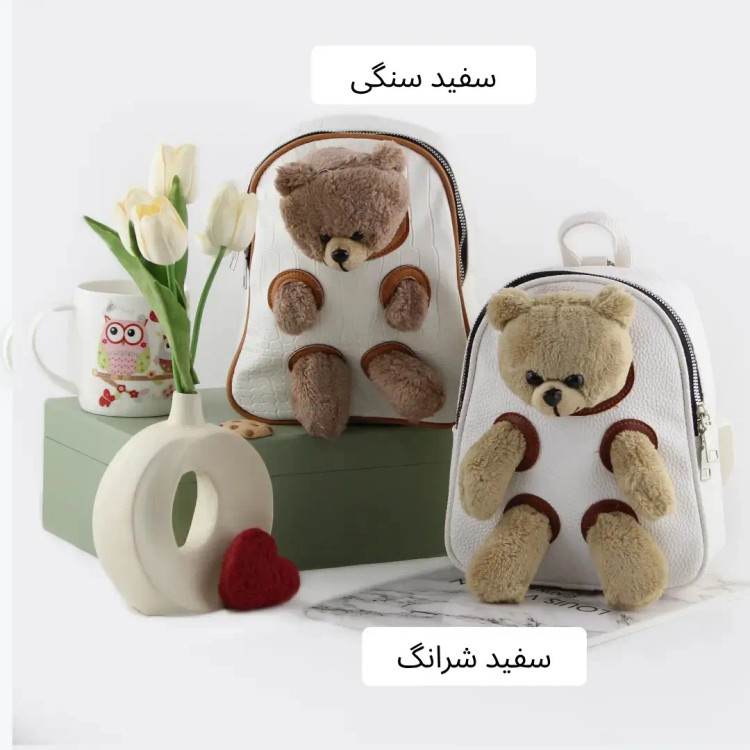 کوله پشتی چرم مصنوعی روزمره زنانه ابعاد 22 در 17 سانتیمتر