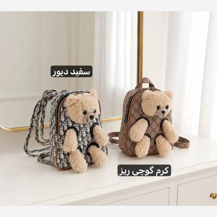 کوله پشتی چرم مصنوعی روزمره زنانه ابعاد 22 در 17 سانتیمتر