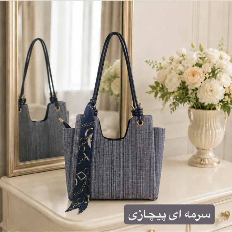 کیف زنانه چرم مصنوعی و کنفی اسپرت روزمره