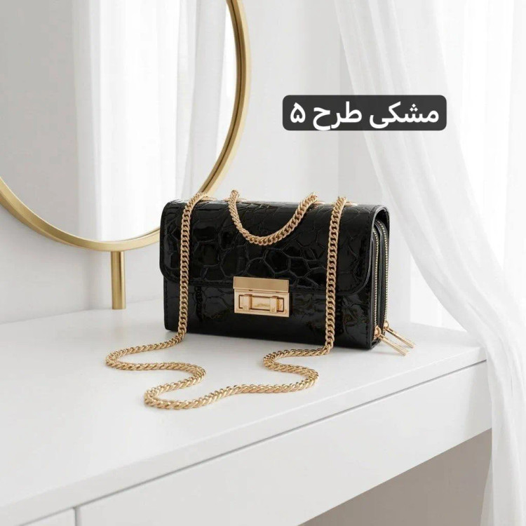 کیف پاسپورتی زنانه چرم مصنوعی بند بلند مجلسی و رسمی