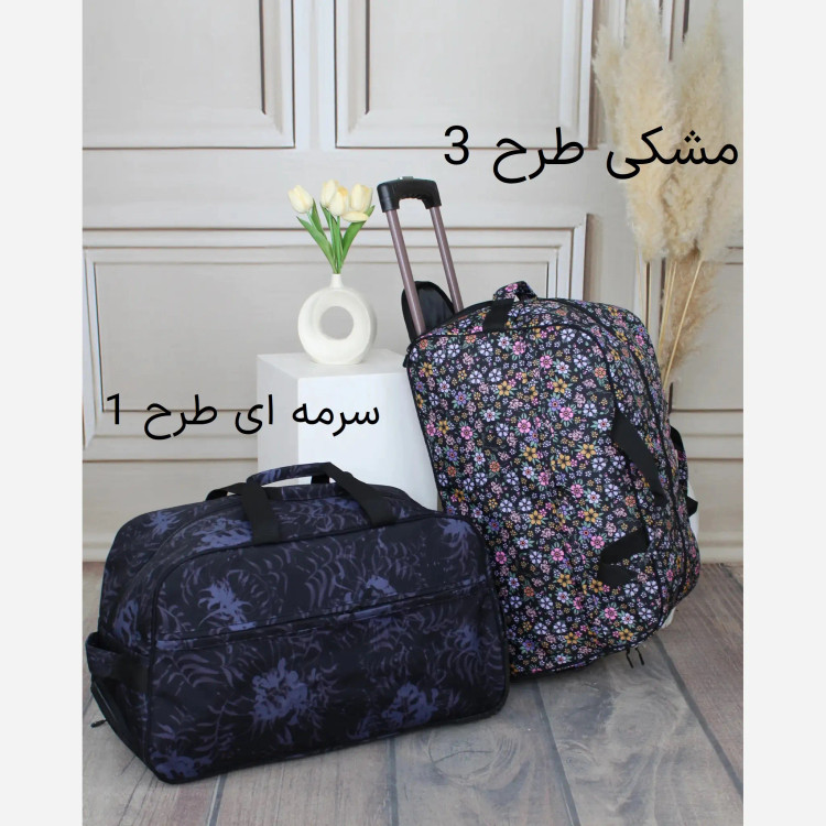 ساک مسافرتی چرم مصنوعی زنانه مدل زیپی ابعاد 56 در 33 سانتیمتر