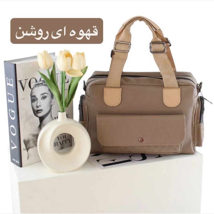 کیف زنانه چرم مصنوعی روزمره و رسمی بند بلند