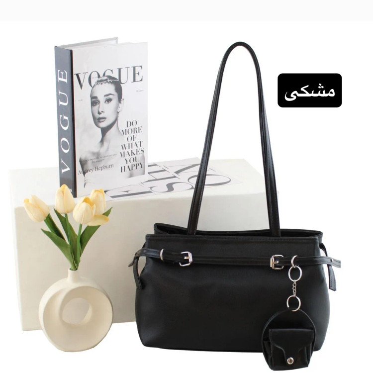 کیف زنانه چرم مصنوعی اسپرت و روزمره ابعاد 35 در 25 سانتیمتر