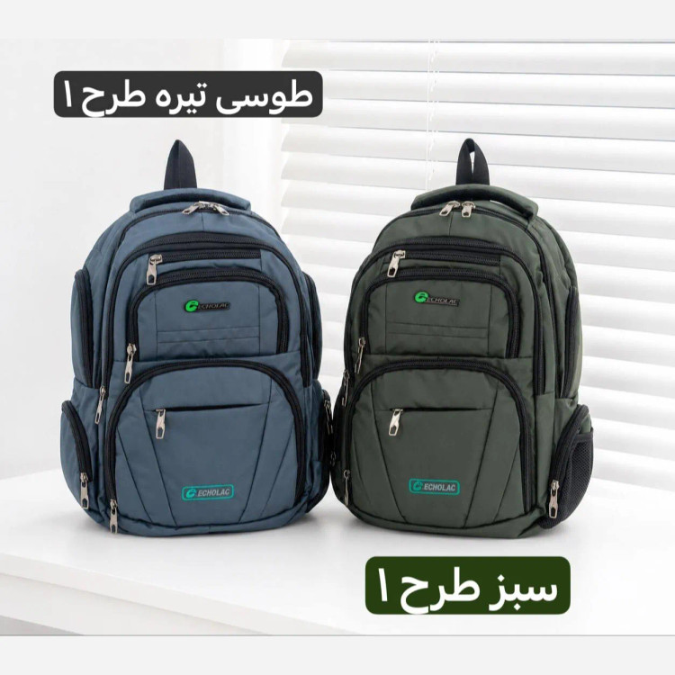 کوله پشتی برزنت اسپرت مناسب لپتاپ و مدرسه با ابعاد 50 در 40 سانتیمتر