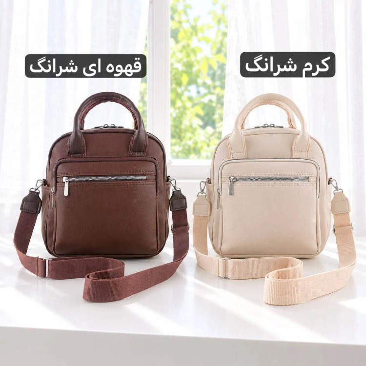 کوله دخترانه چرم مصنوعی 3 کاره روزمره ابعاد 30 در 27 سانتیمتر