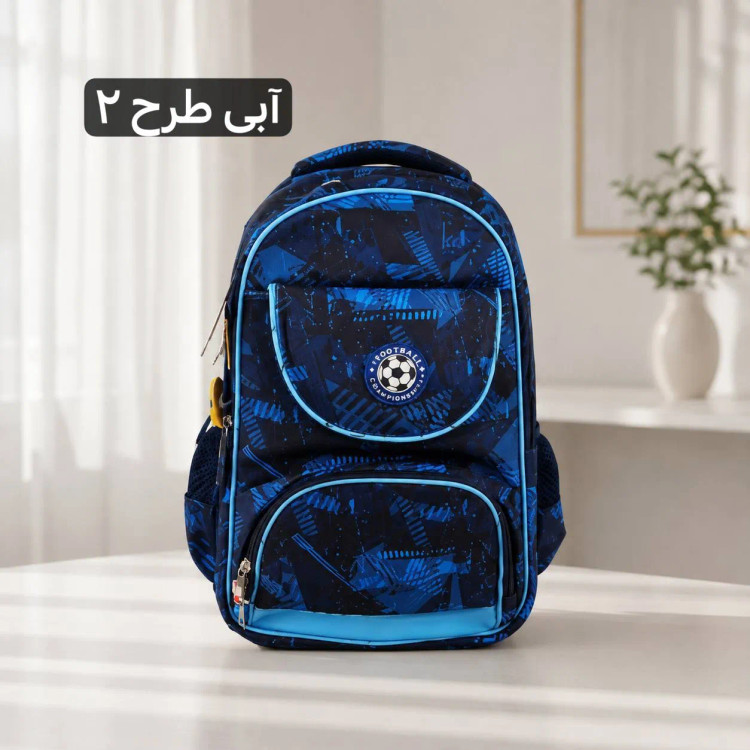 کوله مدرسه و دانشگاه ابعاد 41 در 31 سانتیمتر جنس آستر ساتن دارای 6 جیب بیرونی
