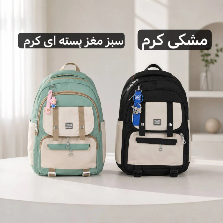 کوله پشتی برزنتی مدرسه و دانشگاه مناسب ابعاد 43 در 36 سانتیمتر