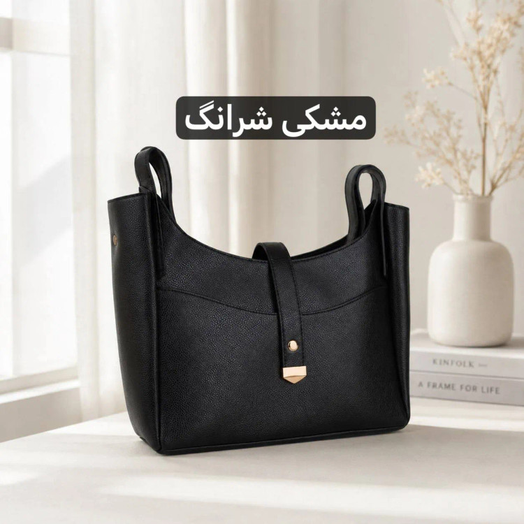 کیف زنانه چرم مصنوعی روزمره سه جیب داخلی دو جیب بیرونی