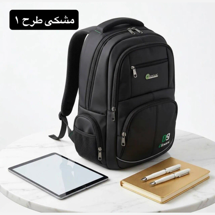 کوله پشتی برزنت فول آپشن جیب دار با پورت USB و هندزفری