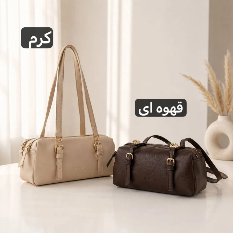 کیف زنانه چرم مصنوعی روزمره ابعاد 28 در 12 سانتیمتر