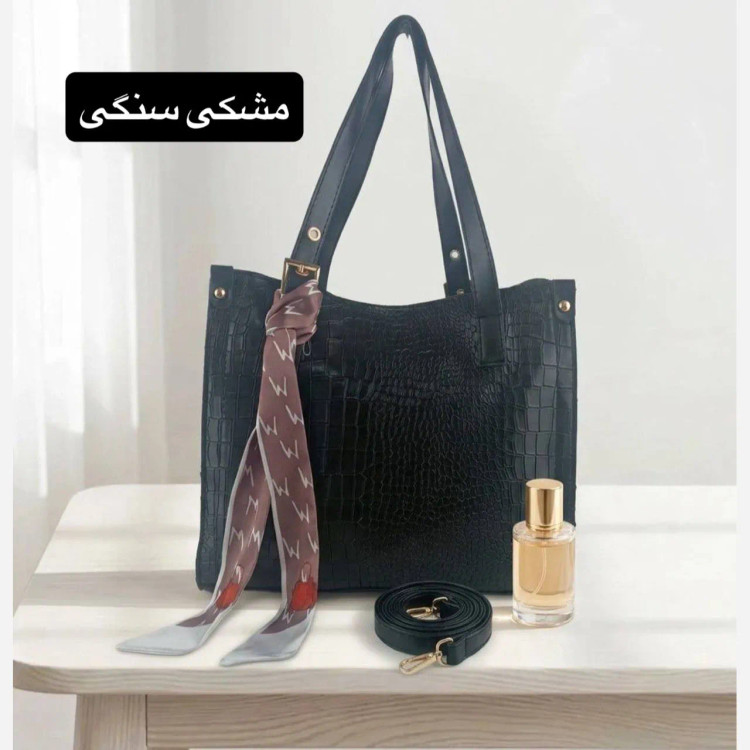 کیف زنانه چرم مصنوعی رسمی و روزمره با بند بلند