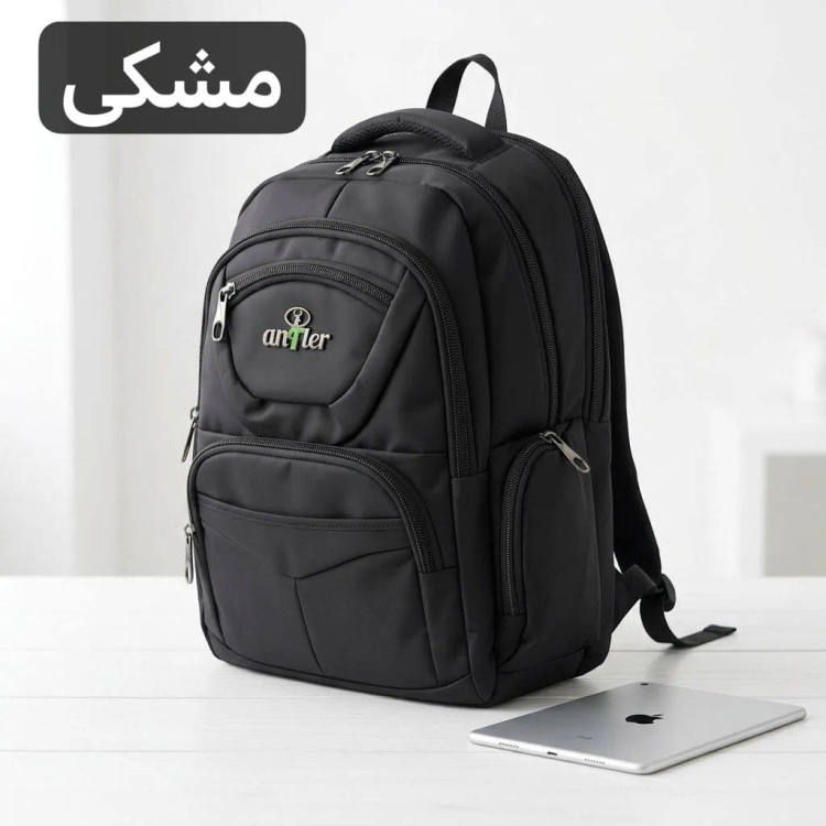 کوله پشتی برزنت جا لپتاپ و مدرسه دانشگاهی مدل جیب دار