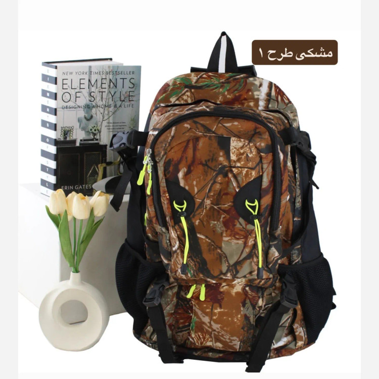 کوله پشتی مسافرتی و ورزشی پارچه ای چهار جیب بیرونی