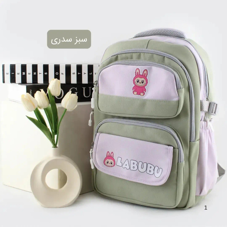 کوله پشتی پارچه ای روزمره و مدرسه دانشگاه مدل جیب دار