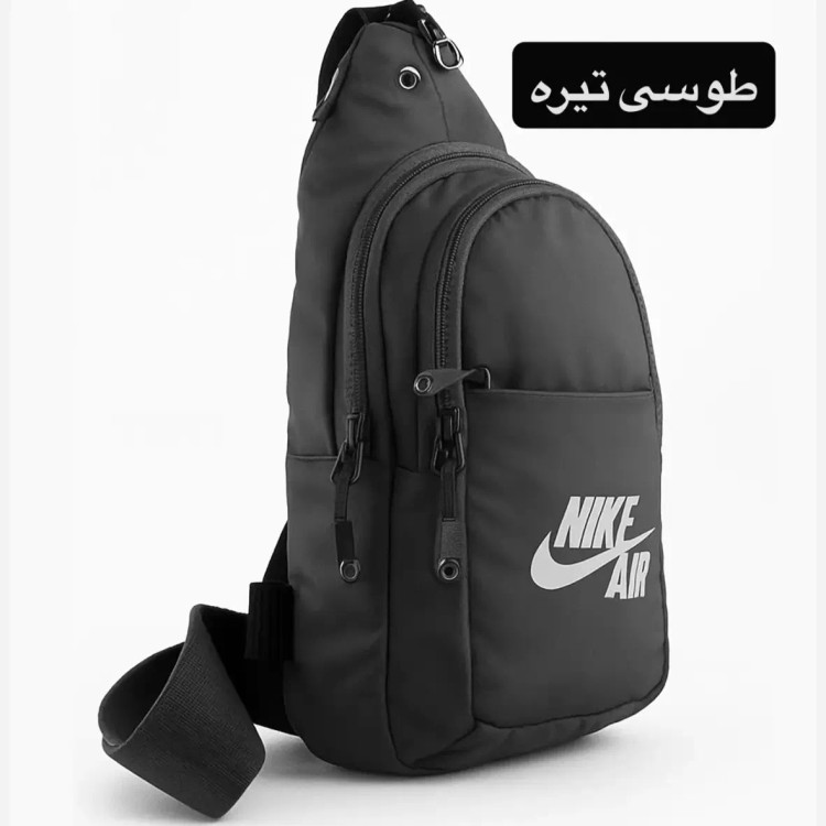 کیف مردانه روزمره پارچه ای طوسی ابعاد 30x17x8 سانتیمتر