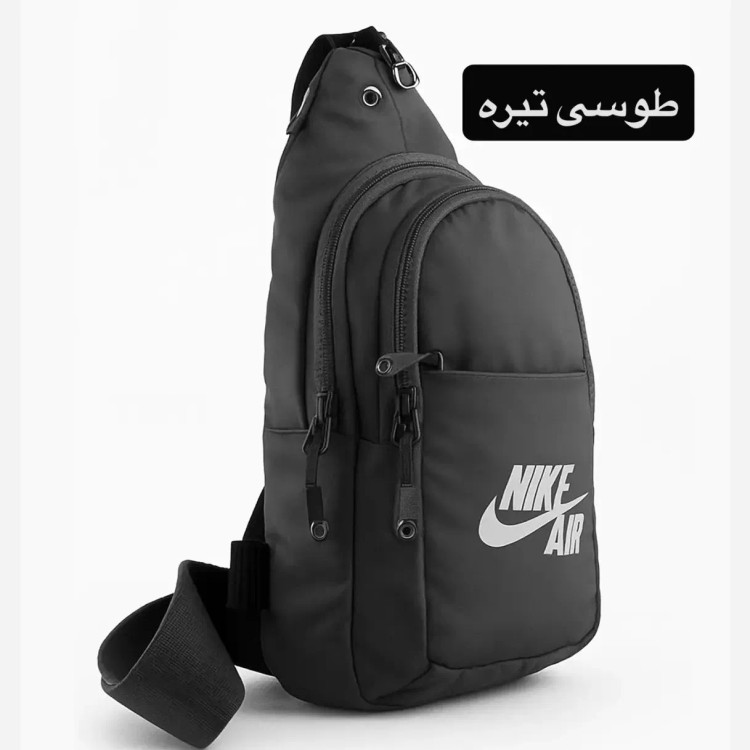 کیف مردانه روزمره پارچه ای طوسی ابعاد 30x17x8 سانتیمتر
