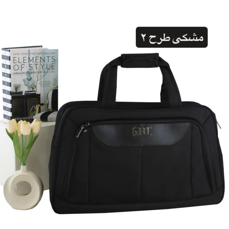 ساک ورزشی و اسپرت پارچهای با بند بلند و آستر ساتن ابعاد 20x40x58 سانتیمتر