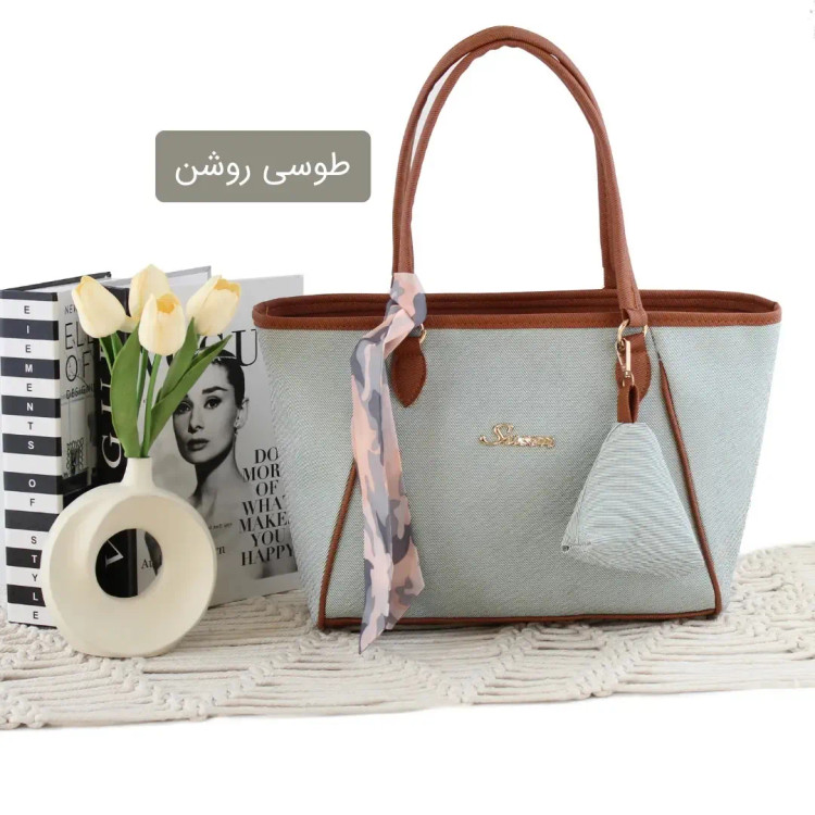 کیف زنانه چرم مصنوعی روزمره و مهمانی ابعاد 35 در 25 در 10 سانتیمتر
