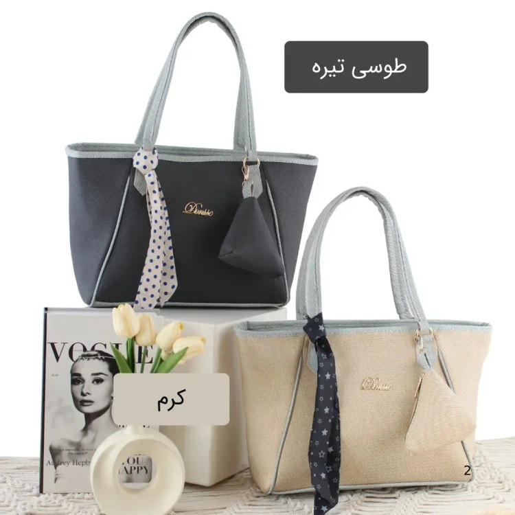کیف زنانه چرم مصنوعی روزمره و مهمانی ابعاد 35 در 25 در 10 سانتیمتر