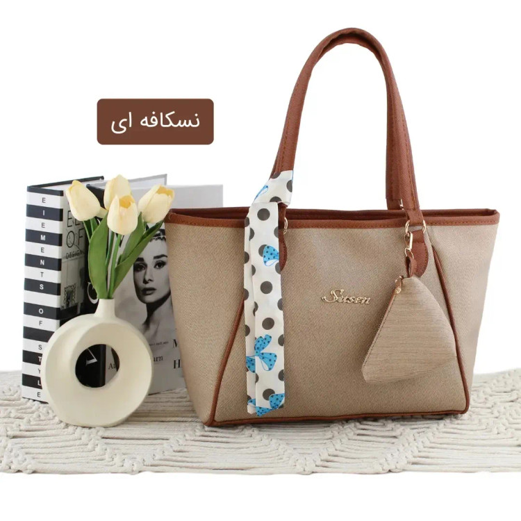 کیف زنانه چرم مصنوعی روزمره و مهمانی ابعاد 35 در 25 در 10 سانتیمتر