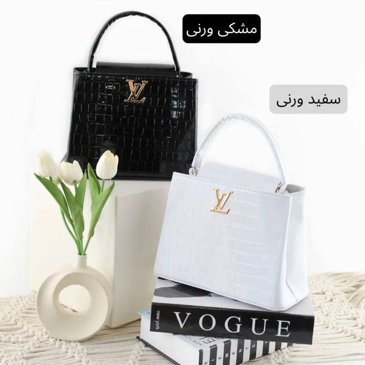 کیف زنانه چرم مصنوعی رسمی و مهمانی با بند بلند