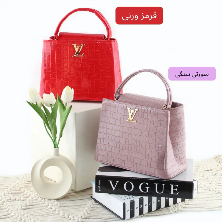 کیف زنانه چرم مصنوعی رسمی و مهمانی با بند بلند