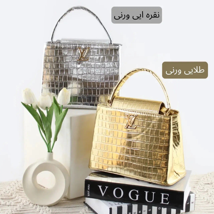 کیف زنانه چرم مصنوعی رسمی و مهمانی با بند بلند
