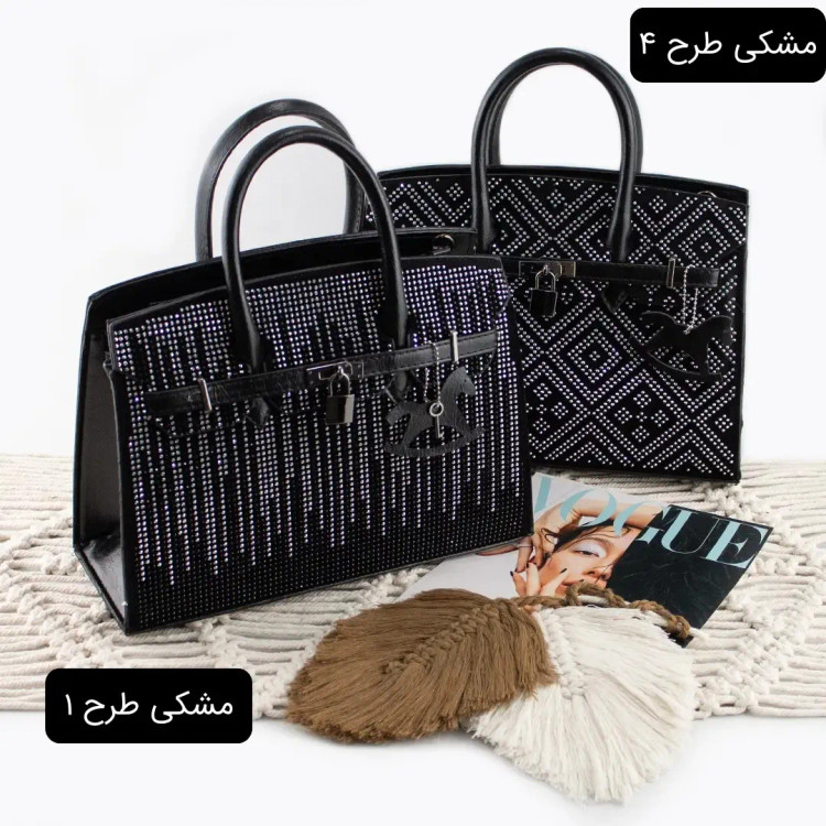 کیف زنانه چرم مصنوعی رسمی و مهمانی ابعاد 30 در 25 در 10 سانتیمتر