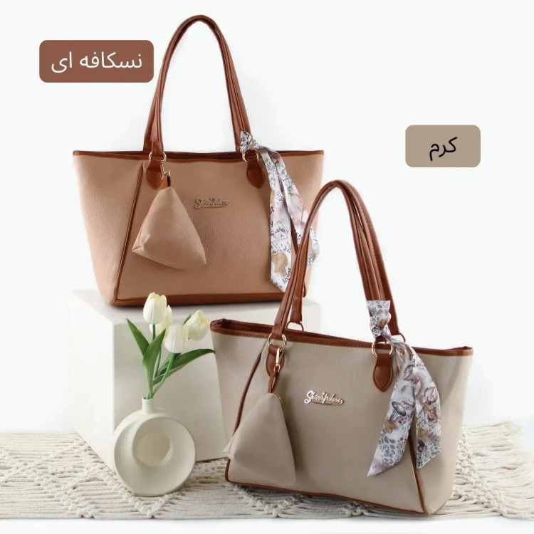 کیف زنانه چرم مصنوعی روزمره و مهمانی ابعاد 40 در 25 در 13 سانتیمتر
