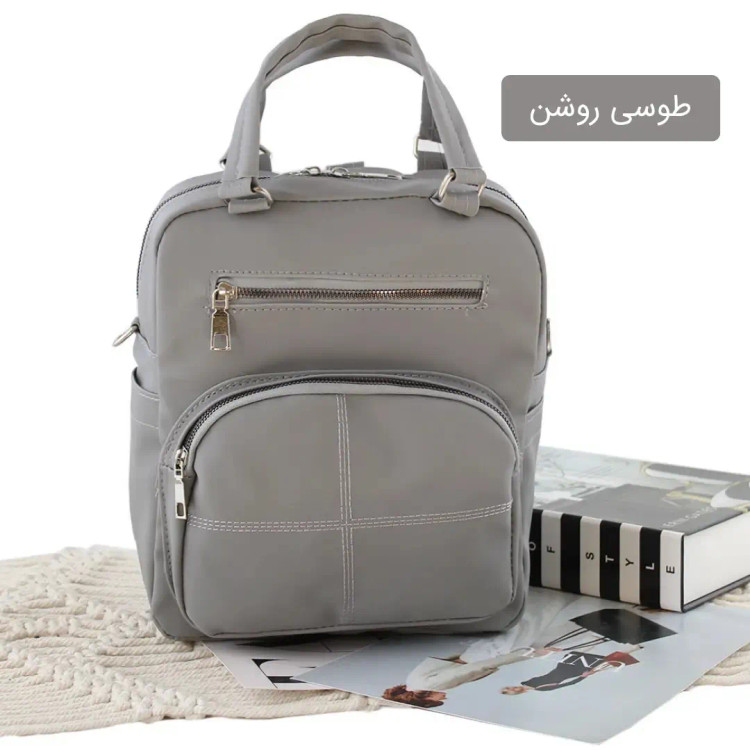 کیف زنانه چرم مصنوعی اسپرت و روزمره ابعاد 30 در 25 سانتیمتر