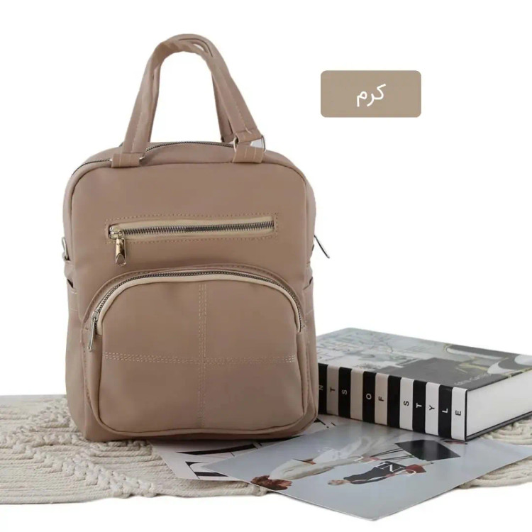 کیف زنانه چرم مصنوعی اسپرت و روزمره ابعاد 30 در 25 سانتیمتر