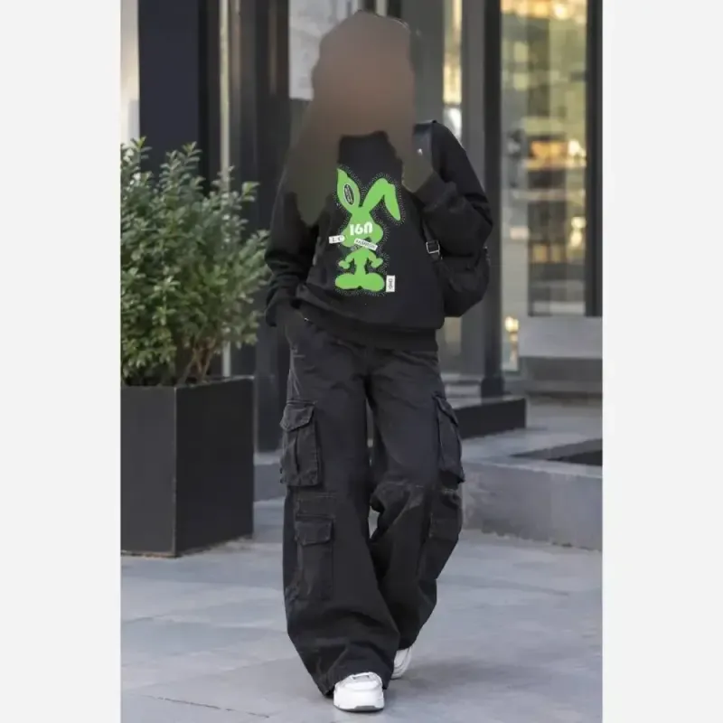 بلوز دورس طرح خرگوش نگین کاری شده